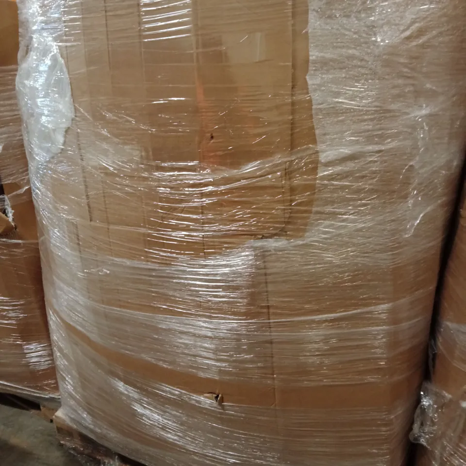 PALLET OF ASSORTED HOUSEHOLD GOODS AND PRODUCTS TO INCLUDE;STORAGE COFFEE TIN SET,GLASSES,PANS,CLOTHES AIRER,NECK CUSHION,STRING LIGHTS