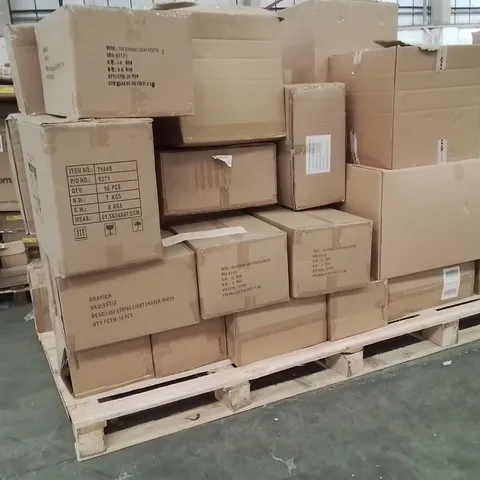PALLET CONTAINING A LARGE QUANTITY OF LED STRING LIGHTS