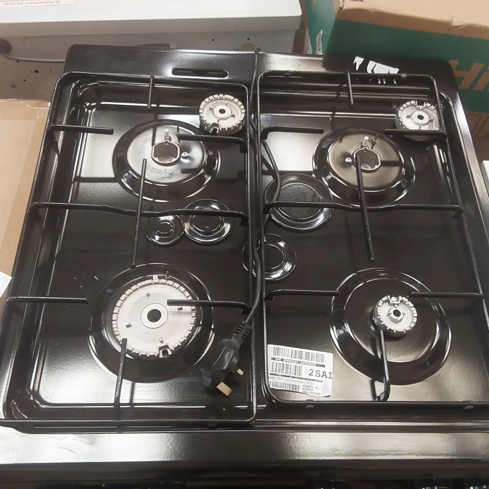 INDESIT ITG6GB 60CM WIDE SINGLE OVEN GAS COOKER WITH GAS GRILL - BLACK - A+ RATED