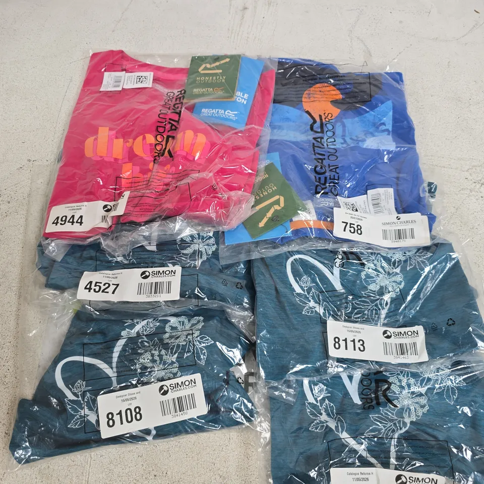 LOT OF 6 BRAND NEW REGATTA T-SHIRTS SIZE 5-6 YRS AND 7/8YRS 