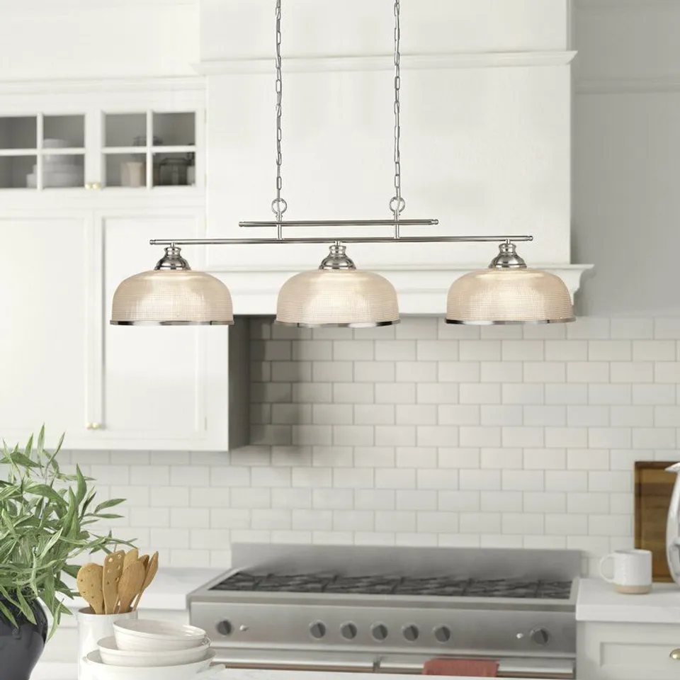 BOXED ASNER 3 LIGHT KITCHEN ISLAND PENDANT 