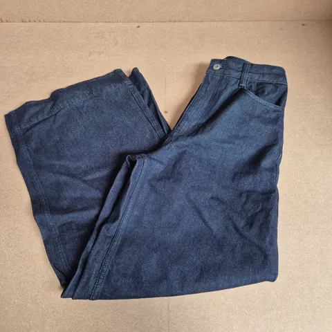 TOAST WIDE LEG DENIM TROUSERS IN INDIGO - UK 8