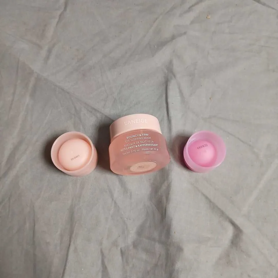 LANEIGE LIP SLEEPING MASK + BOUNCY & FIRM EYE SLEEPING MASK – BOXED SKINCARE SET
