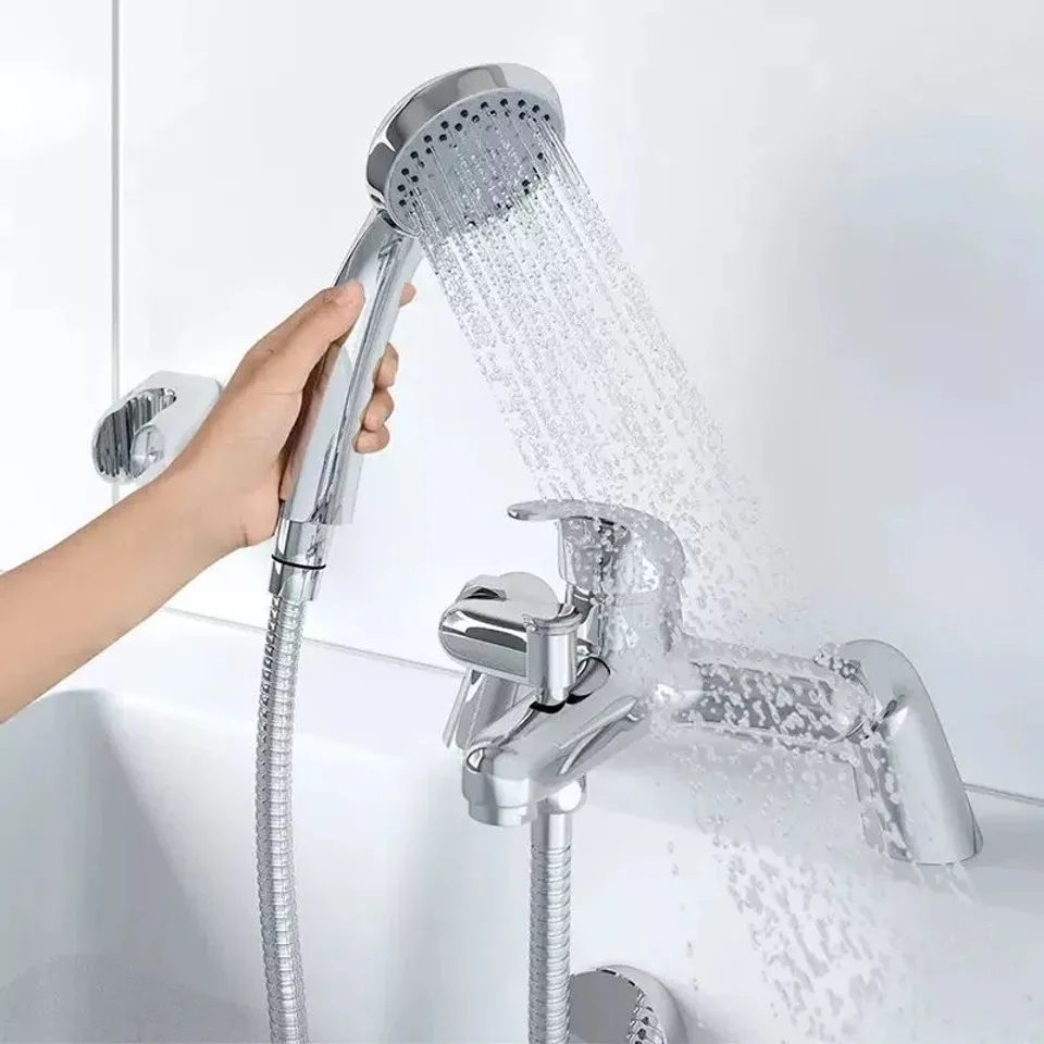 BOXED LUXURY BATHROOM CHROME SINK BATH FILLER TAP SHOWER MIXER VALVE