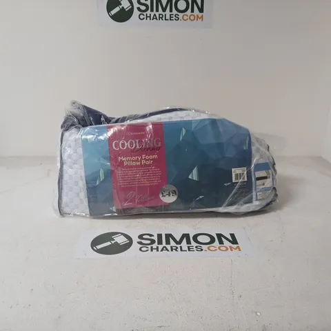 SNOOZEVILLE COOLING DREAMS MEMORY FOAM PILLOW PAIR