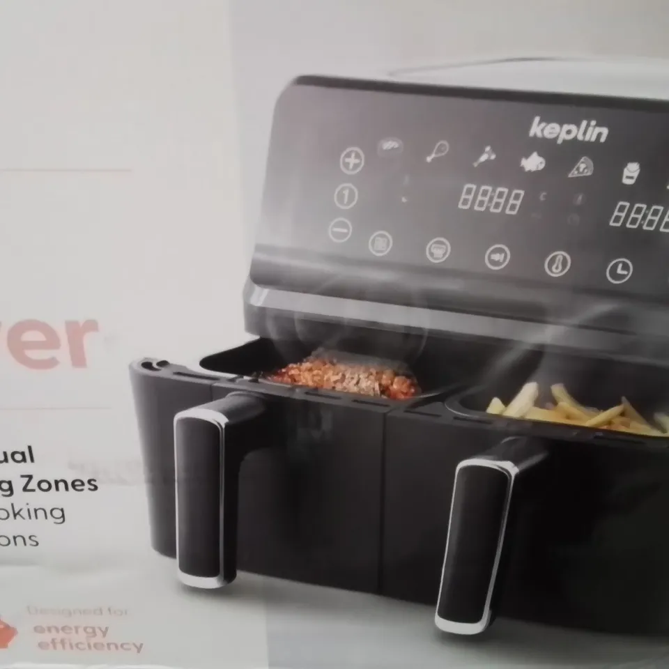 BOXED KEPLIN 9 LITRE DUAL DRAWER AIRFRYER