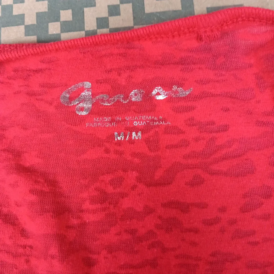 GUESS JEANS RED SLEEVELESS TANK TOP, WOMEN'S, UK M (US M)