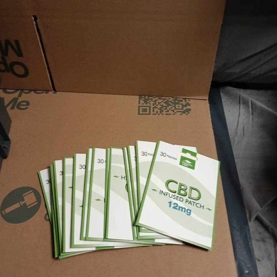 APPROXIMATELY 12 PACKS OF TRINDALL LABS CBD INFUSED PATCH 12MG - 30 PATCHES PER PACK 