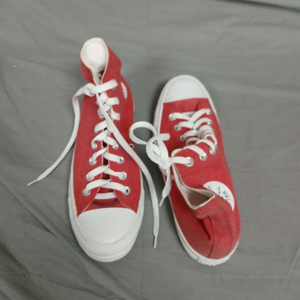 CONVERSE ALL STAR HIGH-TOP TRAINERS IN RED - UK 7