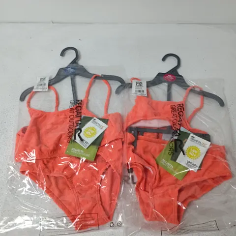 17 BRAND NEW REGATTA KIDS DAKARIA II BIKINIS IN SATSUMA FLORAL - 9/10YRS & 11/12YRS