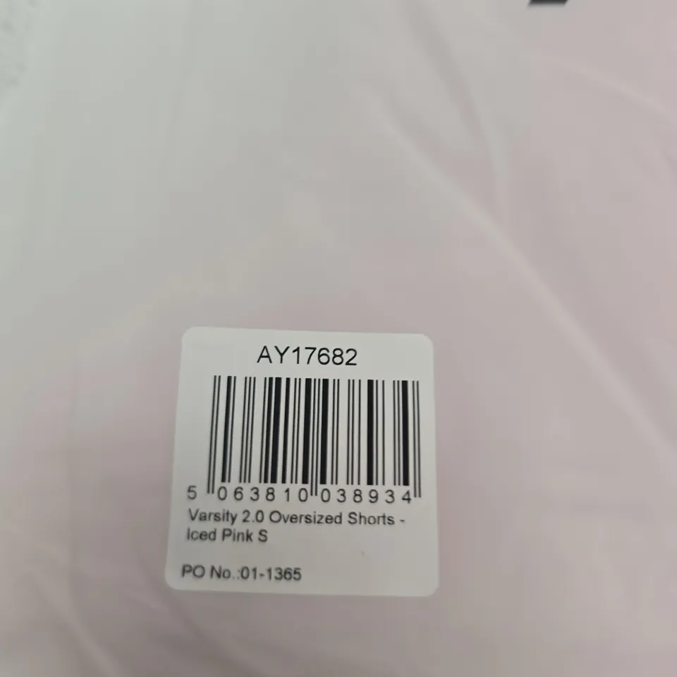 BAGGED AYBL VARSITY 2.0 OVERSIZED SHORTS – ICED PINK, UK SMALL