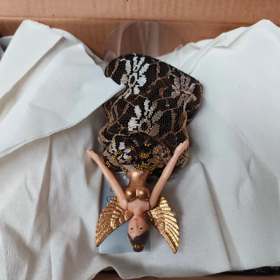 APPROXIMATELY 36 GISELA GRAHAM BROWN AND GOLD LACE FAIRY CHRISTMAS TREE TOPPERS
