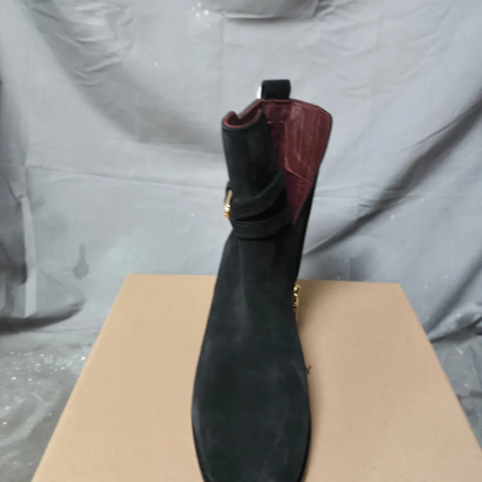 BOXED RADLEY ACER WALK LADIES BLACK SUEDE ANKLE BOOTS, UK 7