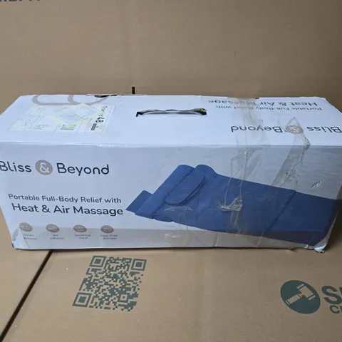 BOXED BLISS & BEYOND PORTABLE FULL-BODY RELIEF WITH HEAT & AIR MASSAGE IN BLUE