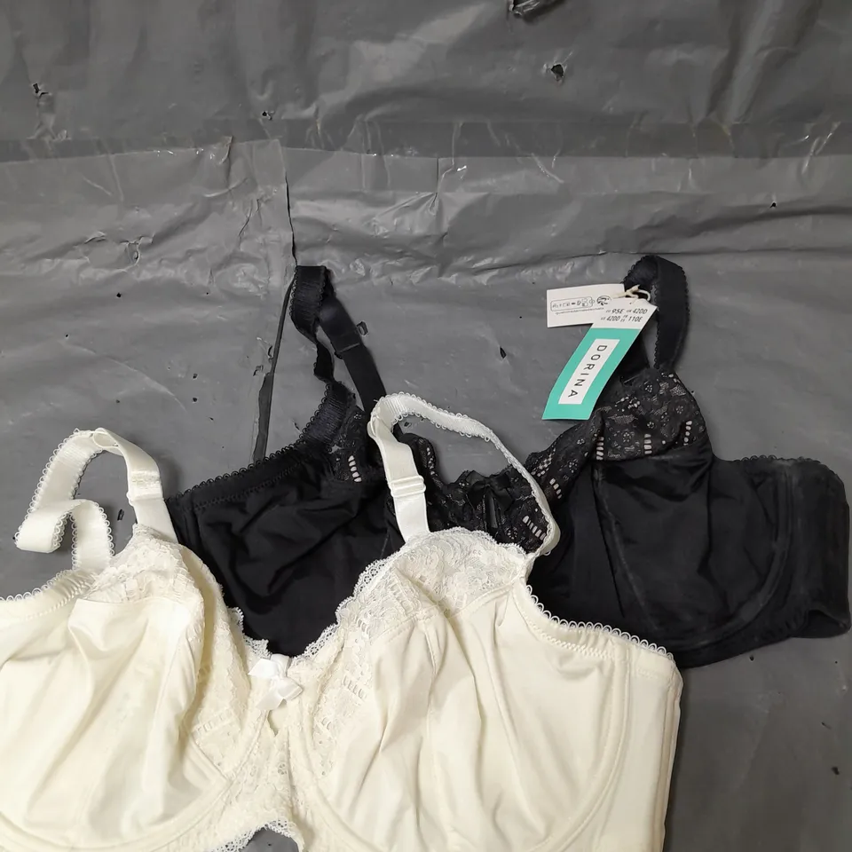 DORINA EXCLUSIVE 2 PACK CELINE WIRE BRA - BLACK/WHITE - SIZE 42DD