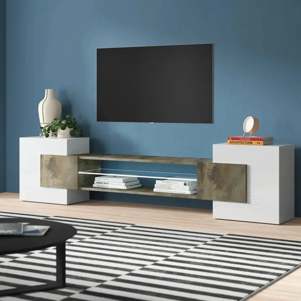 BOXED EMILEE TV STAND FOR TV'S UP TO 54" (2 BOXES)