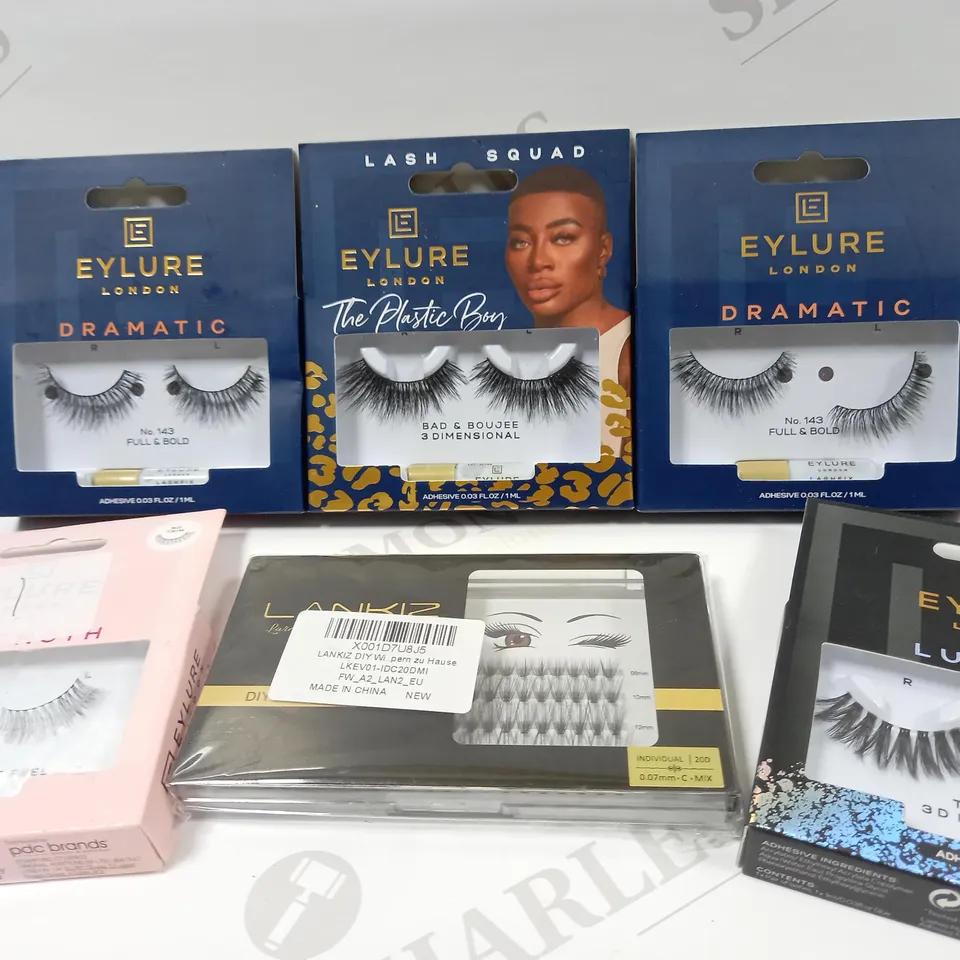 BOX OF 5 EYLURE LONDON LASHES AND LANKIZ DIY INDIVIDUAL LASHES