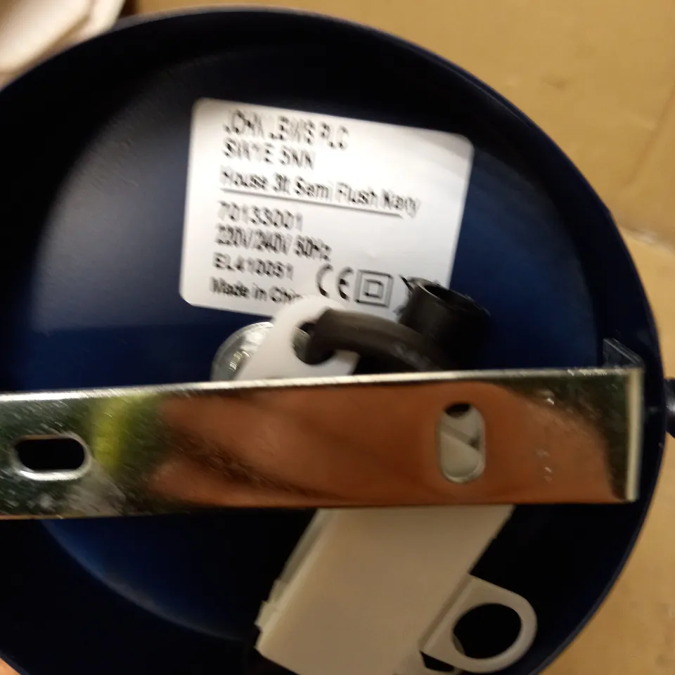 JOHN LEWIS 3 LIGHT CEILING LIGHT NAVY 