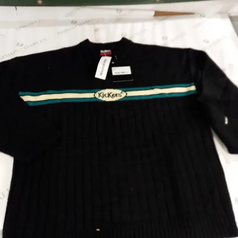 KICKERS CLASSICS BLACK KNIT JUMPERS - S