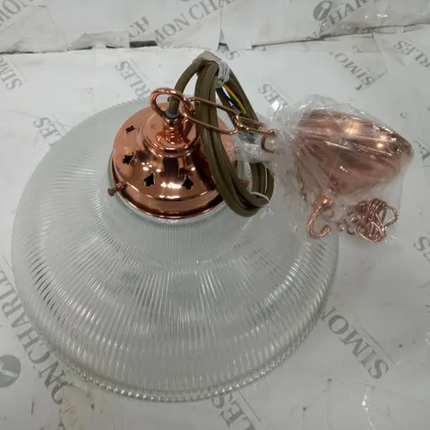 MARLOW CHANNAHON 1-CEILING LIGHT DOME PENDANT IN POLISHED COPPER