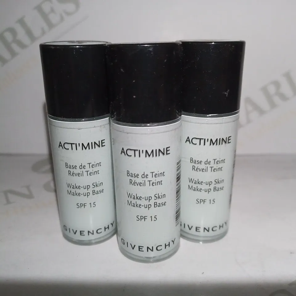 LOT OF APPROX 12 X 15ML GIVENCHY ACTI'MINE WAKE-UP SKIN MAKE-UP BASE SPF15 - ACTI KIWI 