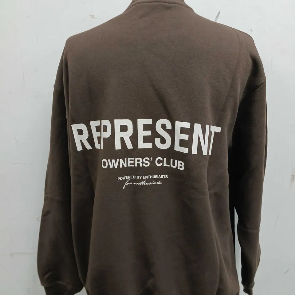 REPRESENT VINTAGE BROWN SWEATER - SIZE SMALL