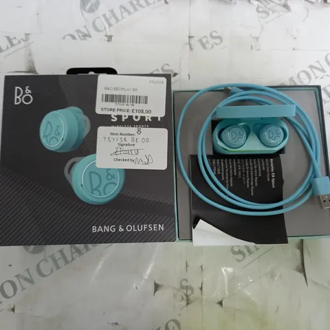 BOXED BANG & OLUFSEN BEOPLAY E8 SPORT TWS EARPHONES - BLUE
