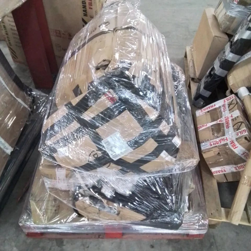 PALLET CONTAINING VARIOUS BOXED FURNITURE PARTS AND OTHER HOUSEHOLD ITEMS ETC.