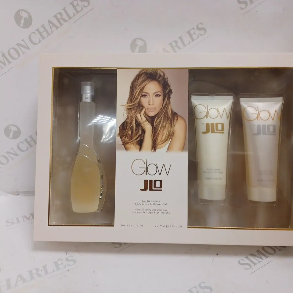 BOXED JENNIFER LOPEZ GLOW EDT 3 PIECE GIFT SET.