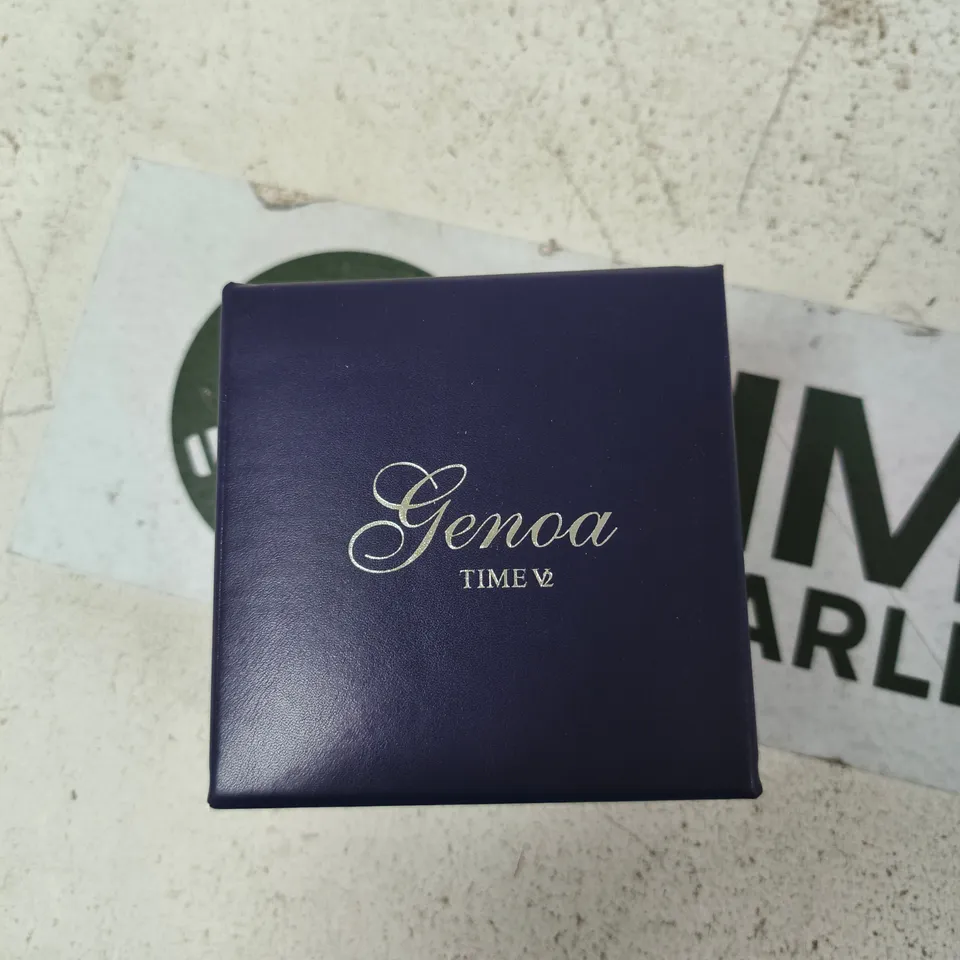 GENOA TIME V2 WRISTWATCH – TWO-TONE STAINLESS STEEL, BLUE DIAL