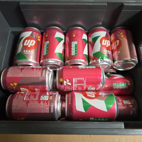 7UP ZERO SUGAR 330ML CANS - APPROX 14