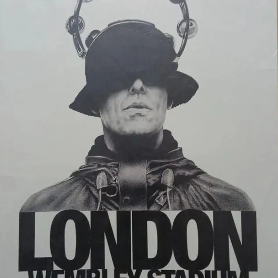 LIAM GALLAGHER COMEMORATIVE LONDON WEMBLEY STADIUM POSTER - 30.07.2025 LIMITED EDITION PRINT 11/50 SIGNED BY SRTIST STEVE GOODISON