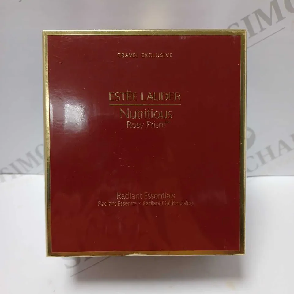 ESTEE LAUDER NUTRITIOUS ROSY PRISM SET: RADIANT ESSENCE 30ML + RADIANT GEL EMULSION 50ML