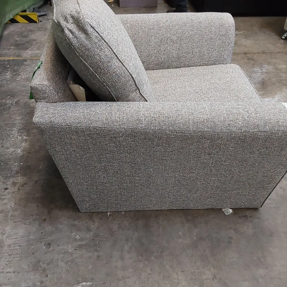 DESIGNER SINGLE ARMCHAIR IN GREY FABRIC