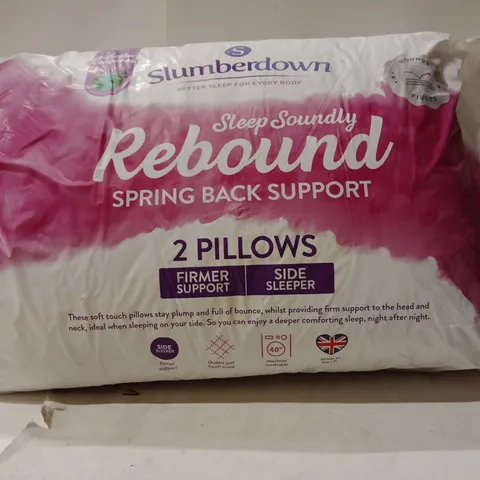 BAGGED SLUMBERLAND REBOUND SPRING BACK SUPPORT PILLOWS – 2 PACK