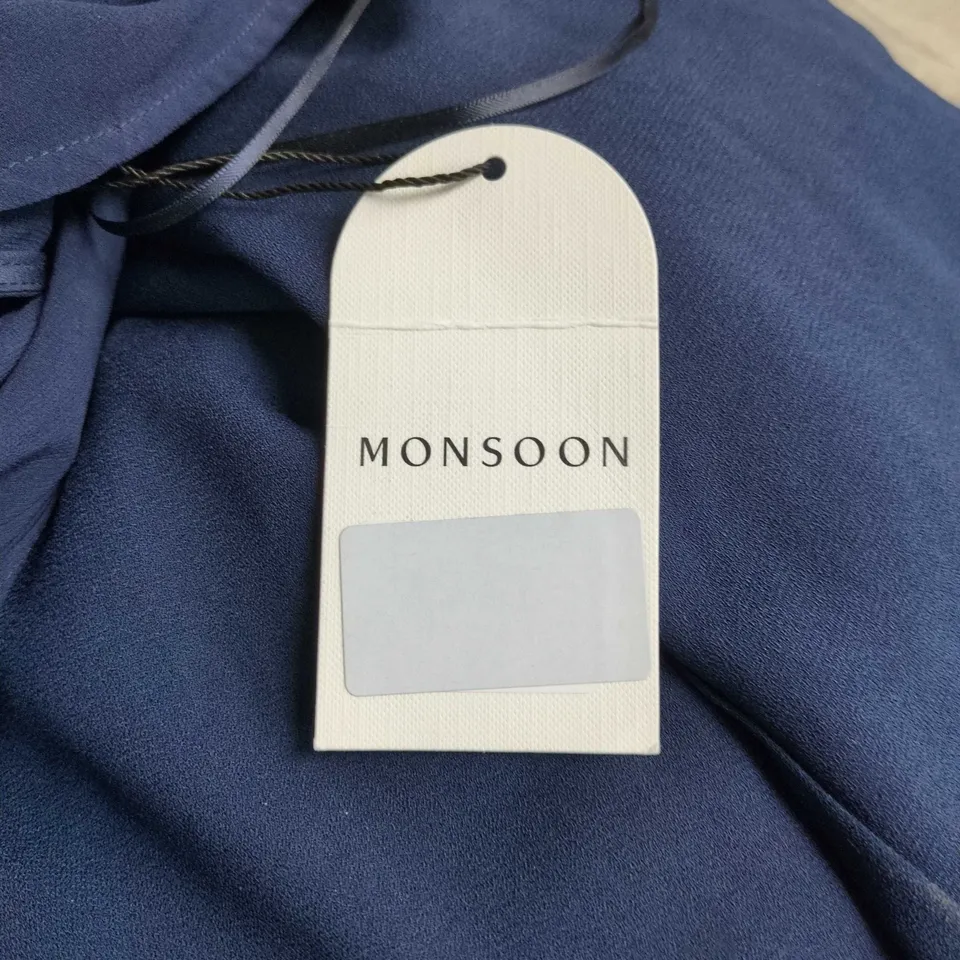 MONSOON NAVY MAXI DRESS - SIZE 14