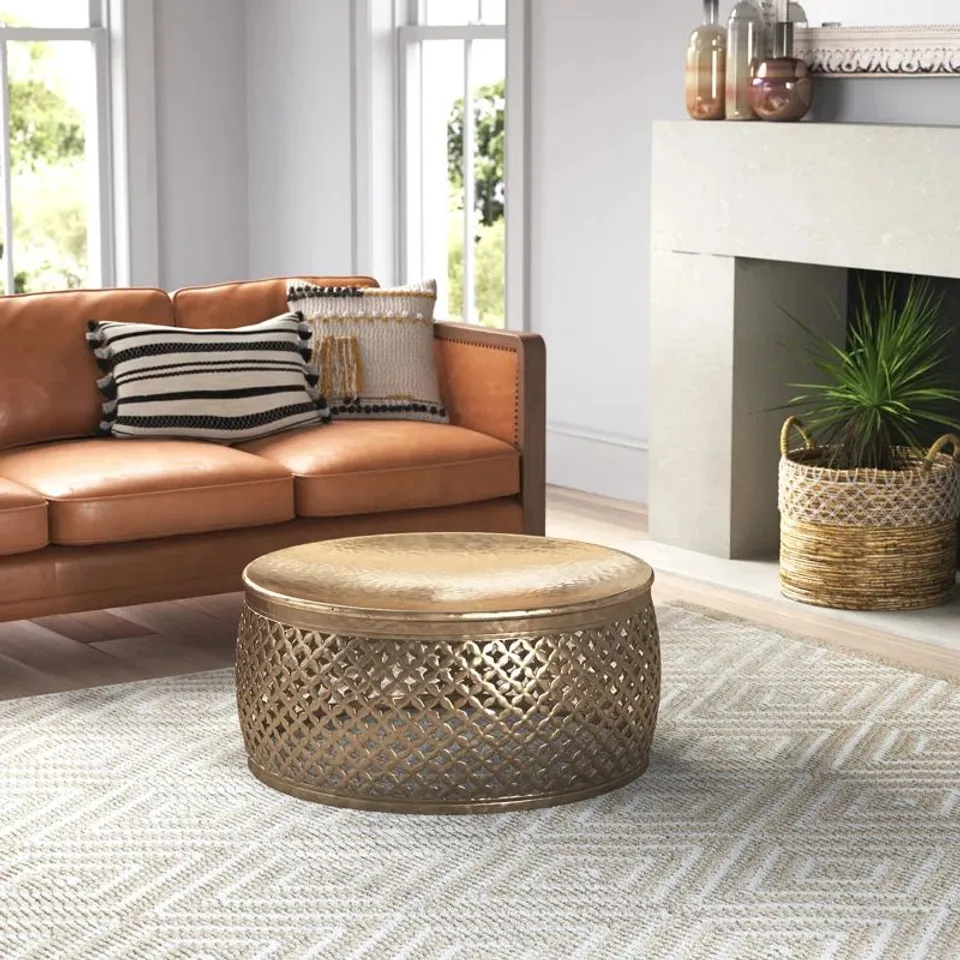 BOXED PEASNELL DRUM COFFEE TABLE (1 BOX)