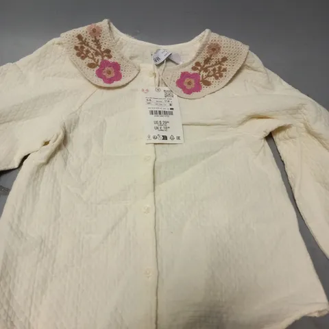 ZARA BUTTON UP COLLAR JUMPER - 5-8 YEARS