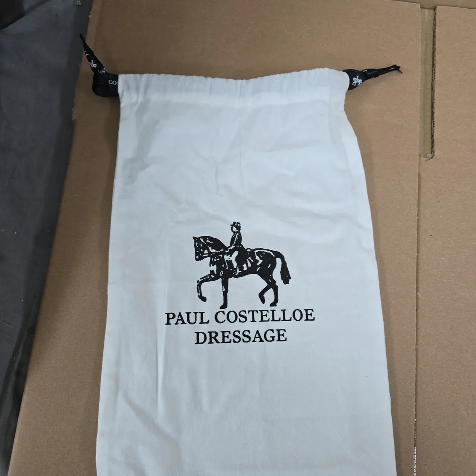 PAUL COSTELLOE DRESSAGE CROCODILE-EFFECT LEATHER CROSSBODY WALLET, BROWN 