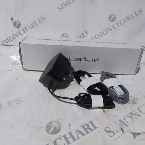 BOXED SKY BROADBAND HUB ACCESSORIES TO INCLUDE POWER ADAPTER AND CABLES