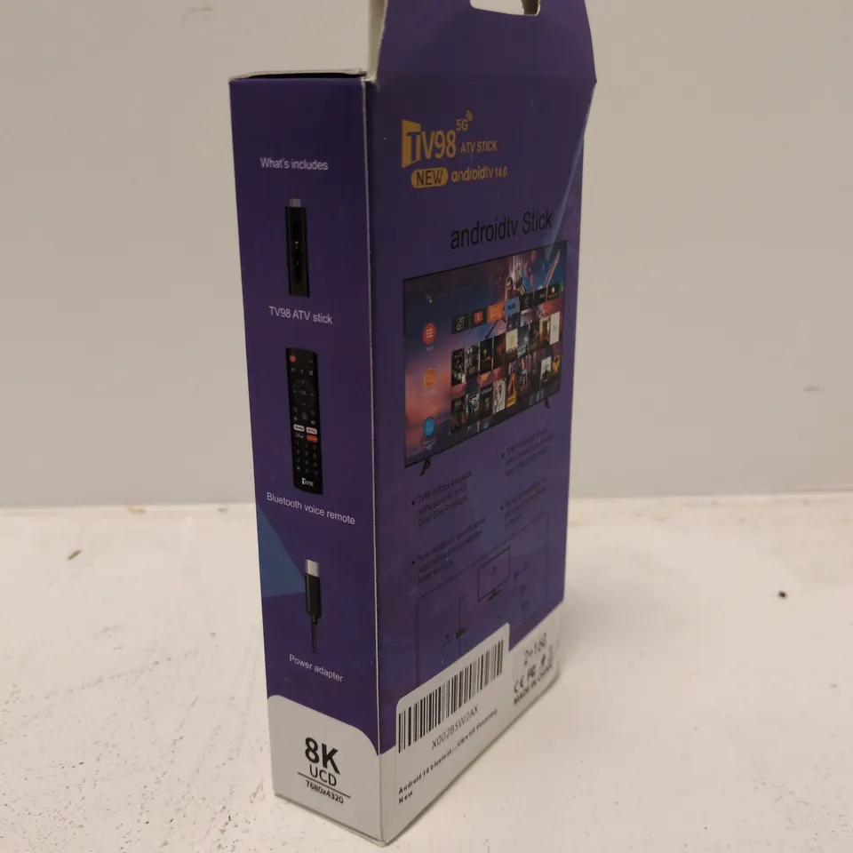 ANDROID TV STICK WITH BLUETOOTH VOICE REMOTE – BOXED
