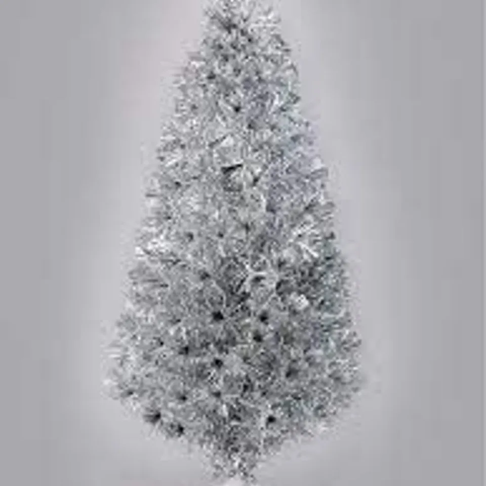 BOXED SILVER FIBRE OPTIC TREE 5ft