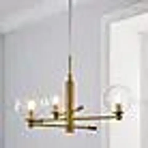 BOXED NOUR 3 LIGHT ANTIQUE BRASS SEMI FLUSH CEILING LIGHT