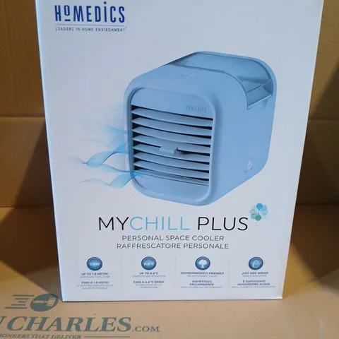 LOT OF 2 BOXED HOMEDICS MY CHILL PLUS PERSONAL SPACE COOLERS