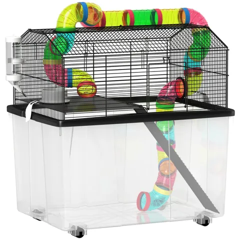 BOXED PAWHUT TWO-TIER GERBIL/HAMSTER CAGE (1 BOX)