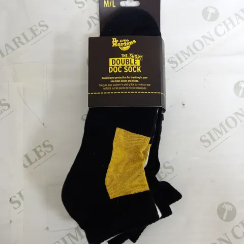 DR.MARTENS THE DOUBLE DOC SOCK PACK OF 3 - M/L