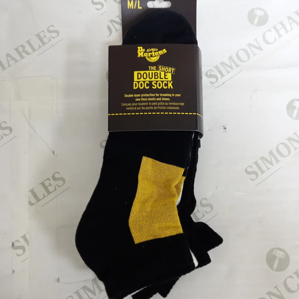 DR.MARTENS THE DOUBLE DOC SOCK PACK OF 3 - M/L