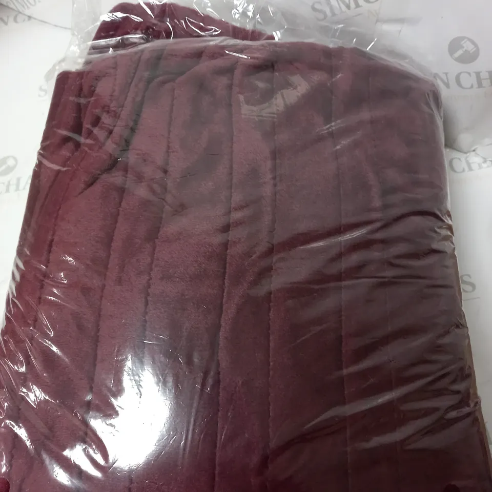 BOXED COZEE HOME HEATED THROW IN PLUM 