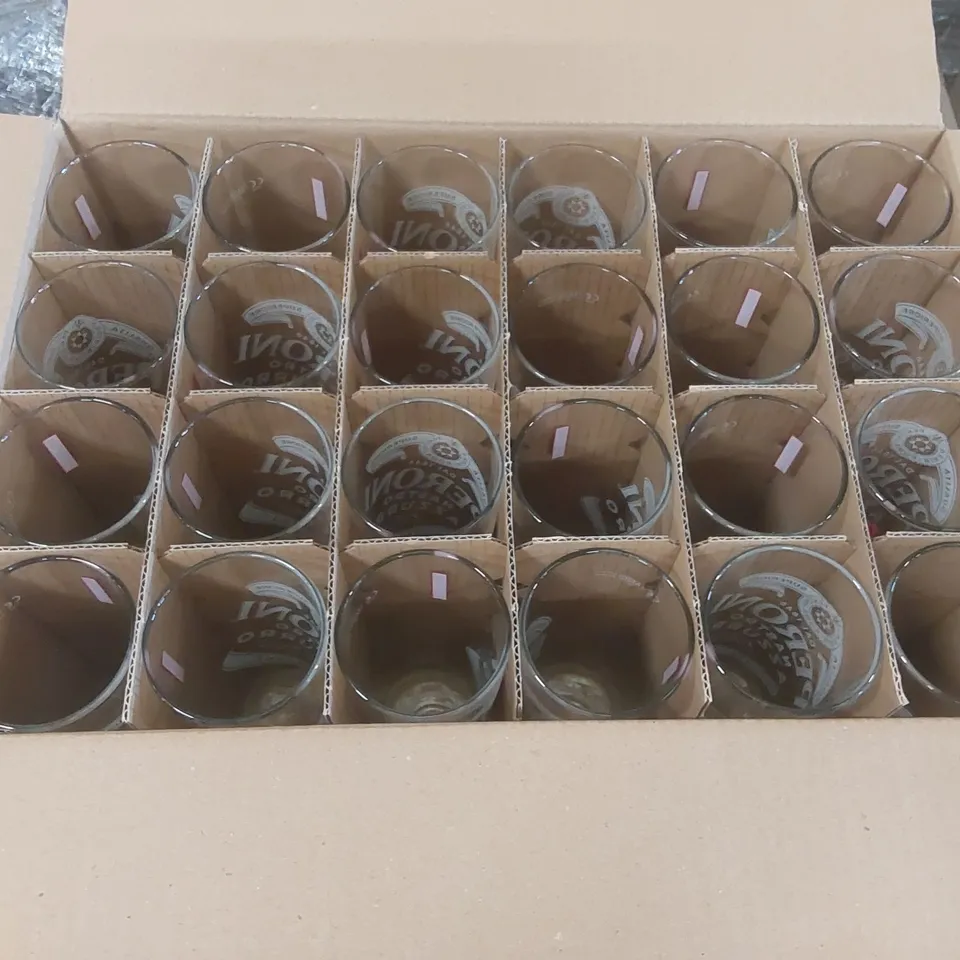 24x BOXED PERONI PINT GLASSES