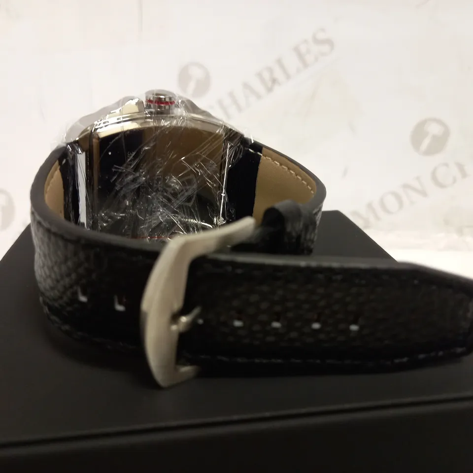RUCKSTUHL TRIPLE DIAL LEATHER STRAP WRISTWATCH RRP £560
